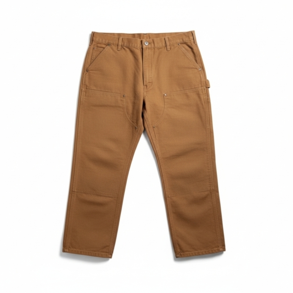 Carhartt B136 BRN Men's Double Front Work Dungaree 40x32